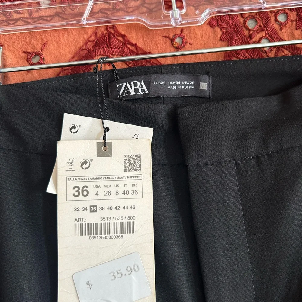 Black Slim Fit Pants - Picture 3 of 5